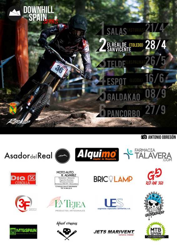 La Downhill Spain Series 2 acogerá el Campeonato de Castilla-La Mancha de Descenso el domingo 28  23 abril 2019.- La Downhill Spain Series 2 de El Real de San Vicente (Toledo) acogerá por cuarto año consecutivo el Campeonato de Castilla-La Mancha de Descenso este próximo fin de semana. La prueba toledana, ya convertida en una cita obligada del DH en la zona centro, formará parte este año del circuito nacional Downhill Spain, que se inauguraba el pasado fin de semana en Salas (Asturias).  Con las inscripciones a buen ritmo, la organización del club Rtrails ultima los preparativos del espectacular circuito de 1,5 kilómetros que acogerá la prueba, habilitado en plena sierra de San Vicente. El recorrido contará con un diseño muy atractivo, con saltos, cortados de piedra y trialeras y una interesante zona final donde un salto de unos 7 metros permitirá a los espectadores conocer en primera línea la dificultad técnica de esta modalidad ciclista. El circuito ha sufrido además algunas modificaciones interesantes esta edición, con cambios en algunas zonas y saltos añadidos que harán aún más espectacular el desarrollo de la prueba.  En la Downhill Spain Series 2 competirán desde las categorías cadetes hasta Máster 50. Además, tras el buen recibimiento de la iniciativa del año pasado, se mantiene la  categoría para bicicletas de Enduro. En esta edición 2019, con la finalidad de fomentar la práctica de esta modalidad deportiva entre la cantera del ciclismo y respondiendo a la demanda de algunos interesados, la organización ha preparado una competición expresamente para que los más pequeños puedan montar y competir entre ellos. Los interesados pueden inscribirse enviando un mail a rtrailsdh@gmail.com con sus datos. Las inscripciones generales permanecen abiertas hasta el viernes 26 en la web de la Federación de Ciclismo de Castilla-La Mancha: https://yosoyciclista.com/index.php/smartweb/inscripciones/inscripcion/13682-DOWNHILL-SPAIN-SERIES-2 Como en ediciones anteriores, la organización ha preparado una zona de paddock con carpas, donde algunos fabricantes ofrecerán la posibilidad de probar diferentes modelos de bicicletas. En la tarde del sábado 27, tras los entrenamientos, se ha organizado un concurso de saltos y una fiesta con música en directo. El circuito, instalado junto a la gasolinera, cuenta además con parking y camping con duchas. La mañana del domingo 28 albergará los entrenamientos cronometrados y las mangas clasificatorias y finales.   